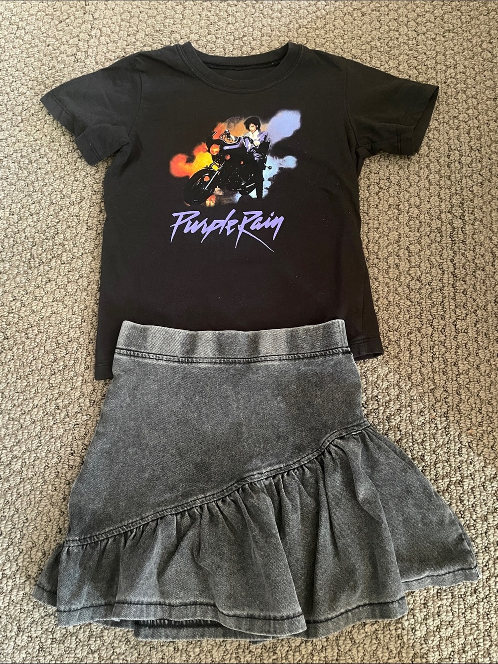 Prince Purple Rain Shirt & H&M Flounced Skirt